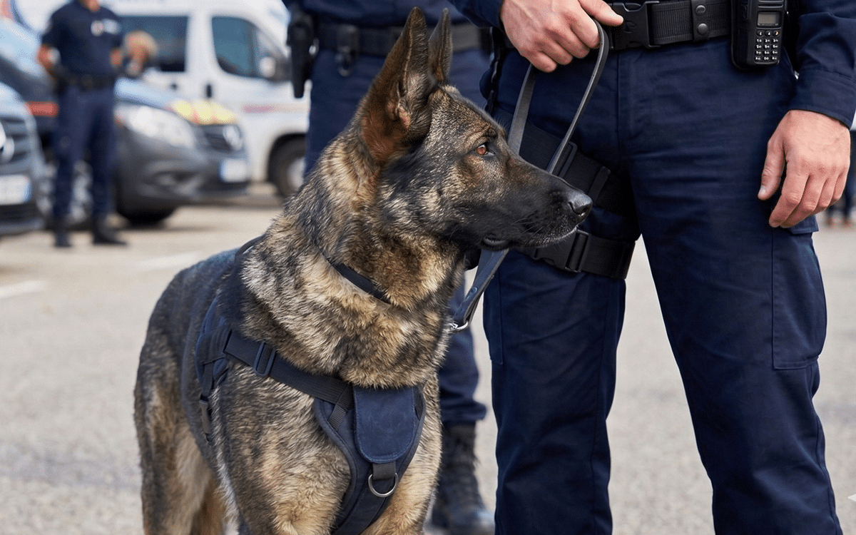 Chien de garde de profil